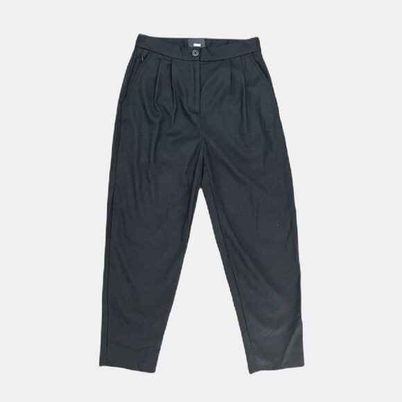 AWAY Black Wool Pleated Barrel Pants Trousers Women's Size 0 - Picture 2 of 9